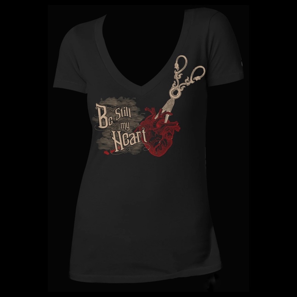 Seven 7 Deadly WOMENS BE STILL MY HEART V-NECK